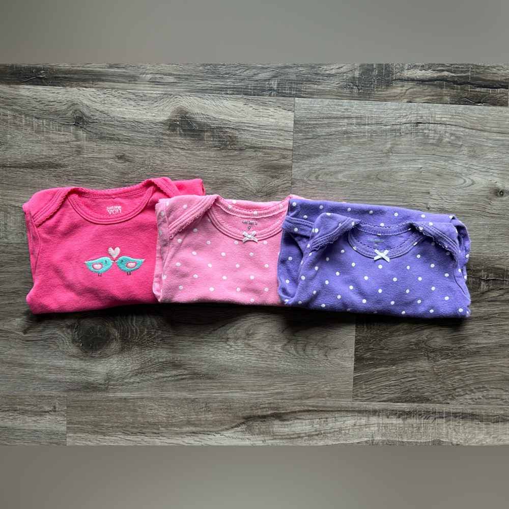 Carters Long sleeve onsies girls 9 months